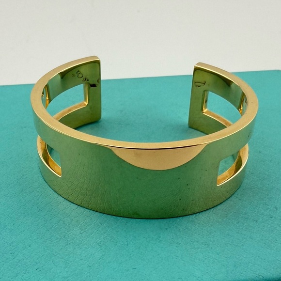 RARE Tiffany & Co. 18k Open Cuff in Yellow Gold Dover Street, 43g - Picture 4 of 9